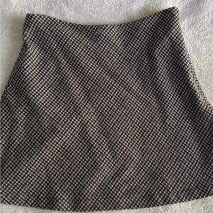 Black & Tan Houndstooth Skirt